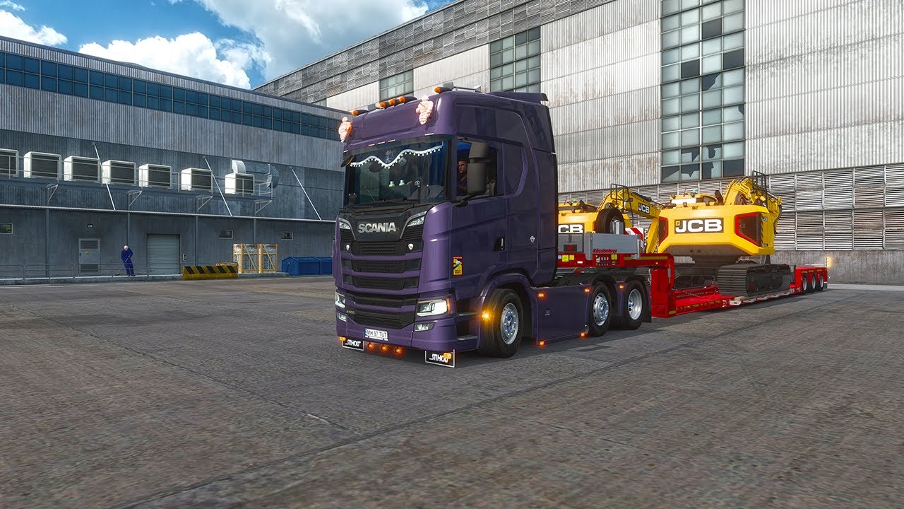 Epic Excavator JCB Transport in Euro Truck Simulator 2 | Scania S500 Gameplay in 4K