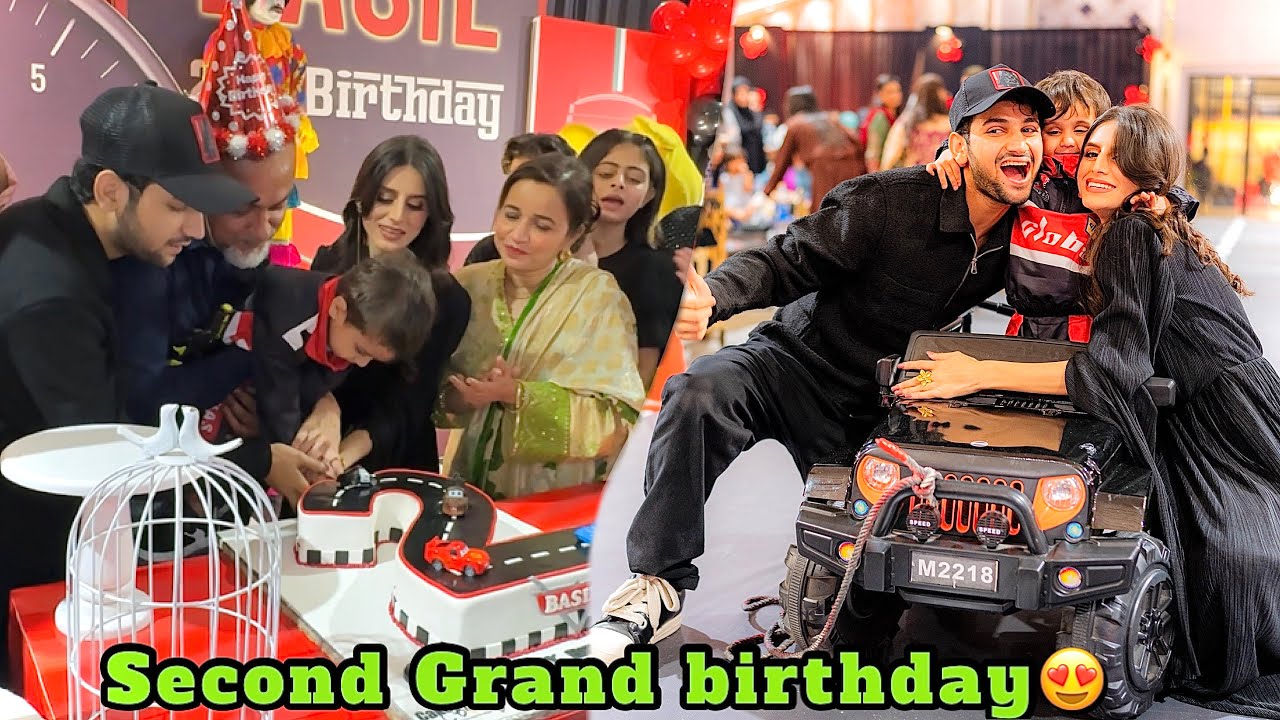 Finally basil ki second grand birthday bhi hogai😍 | next level entry😂 | magic show | perfumes gifts🥺