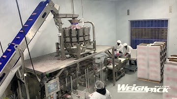 WeighPack Frozen Fruit Cube Pouch Filling System with PrimoCombi and Swifty Bagger 1200