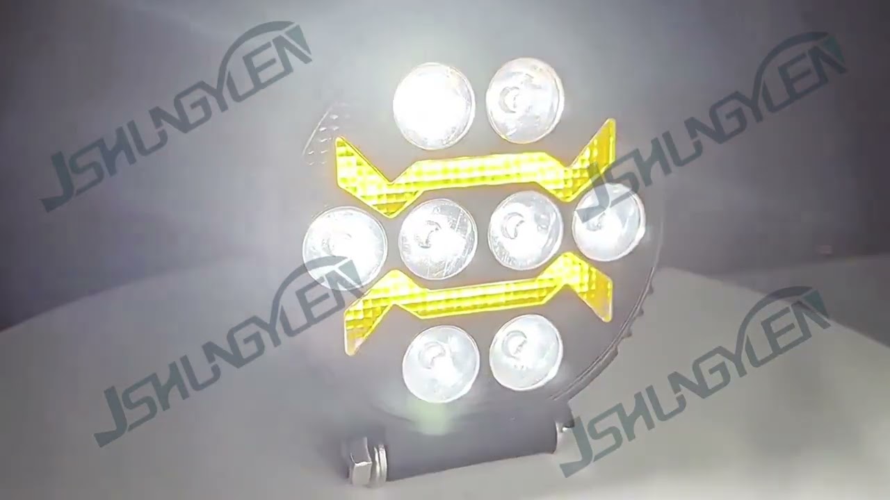 Factory Wholesale! 4inch round IP68  LED worklight with switchable white/amber. HY-GD2026