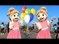 BADUT MARSHA AND THE BEAR !!! Badut Dermawan | Badut lucu MARSHA | Cute Clown with Color Baloons