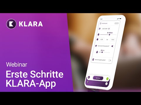 Lerne KLARA kennen und lass dir die ersten Schritte in der Applikation zeigen