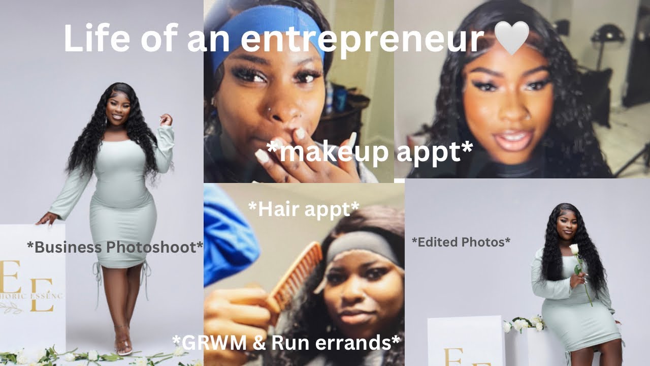 Business Photoshoot GRWM & Vlog Makeup appt, hair appt, shopping, etc