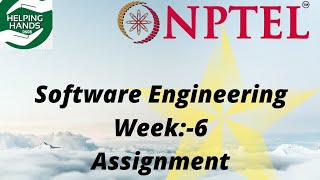 Nptel ll Software Engineering ll week 6 ll quiz Assignment
