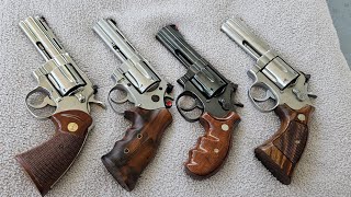 Colt Python, Smith and Wesson 686 / 586 and Korth Nighthawk Mongoose 357 magnum comparison