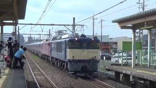 【重連カシオペア試運転】試9801レ カシオペア試運転EF64-1051+EF81+81+E26系12両北上尾通過