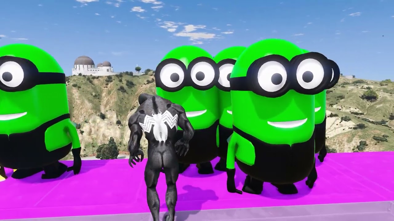 EGTA 5 Epic Ragdolls RED SPIDERMAN VS RED MINION VS GREEN MINION(uphoria Physics & Funny Fails)