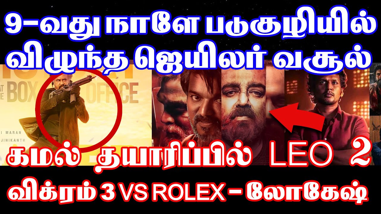 9-வது நாளே படுகுழியில் விழுந்த ஜெயிலர் வசூல் | Jailer day 9 box office collection total worldwide