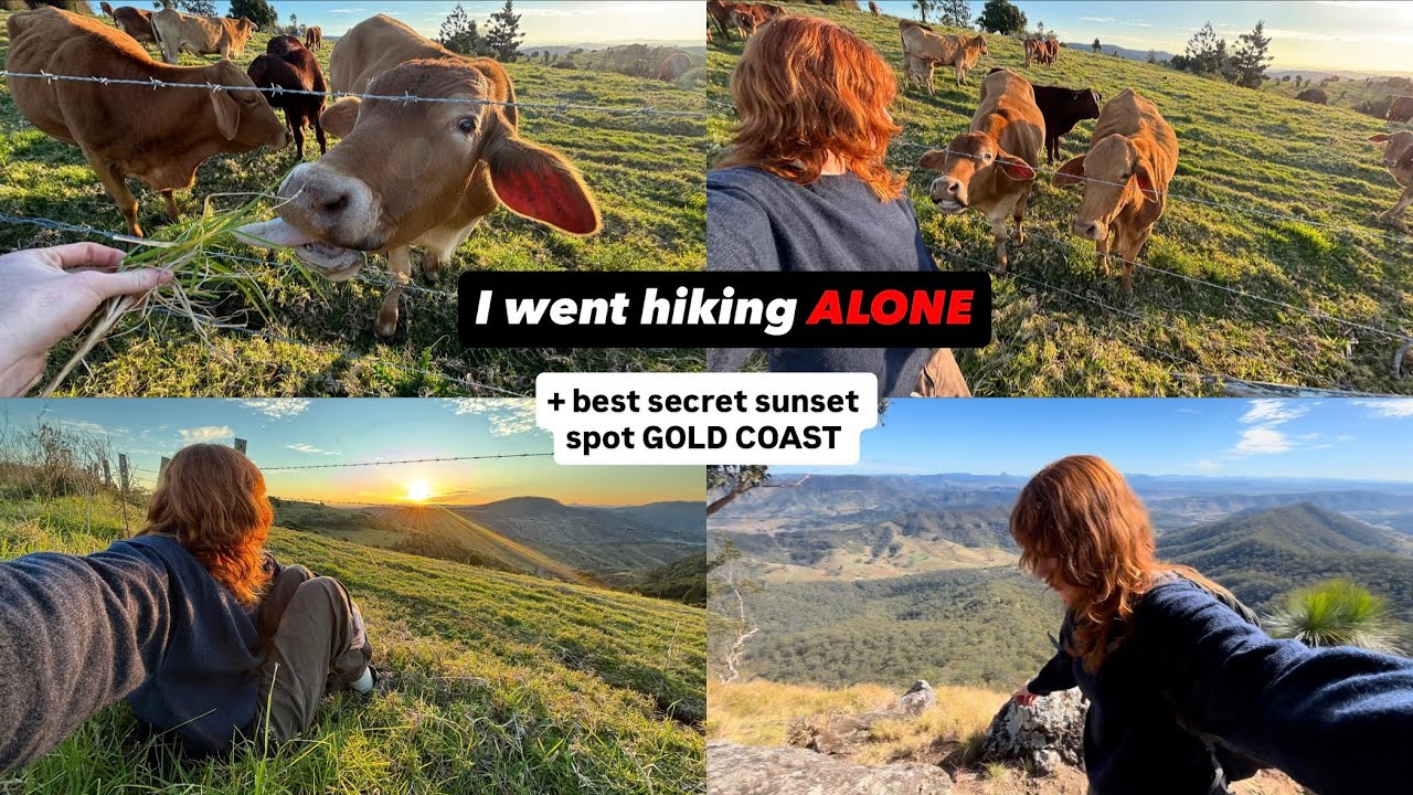 Hiking ALONE + best sunset spot Gold Coast 
