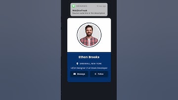 Create a Stunning Profile Card Using Only HTML & CSS! 💻✨ #shorts #profile  #cssanimation #design