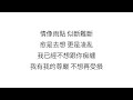 王菲 (왕페이)—【愛與痛的邊緣】 歌詞 広東語 カントンご