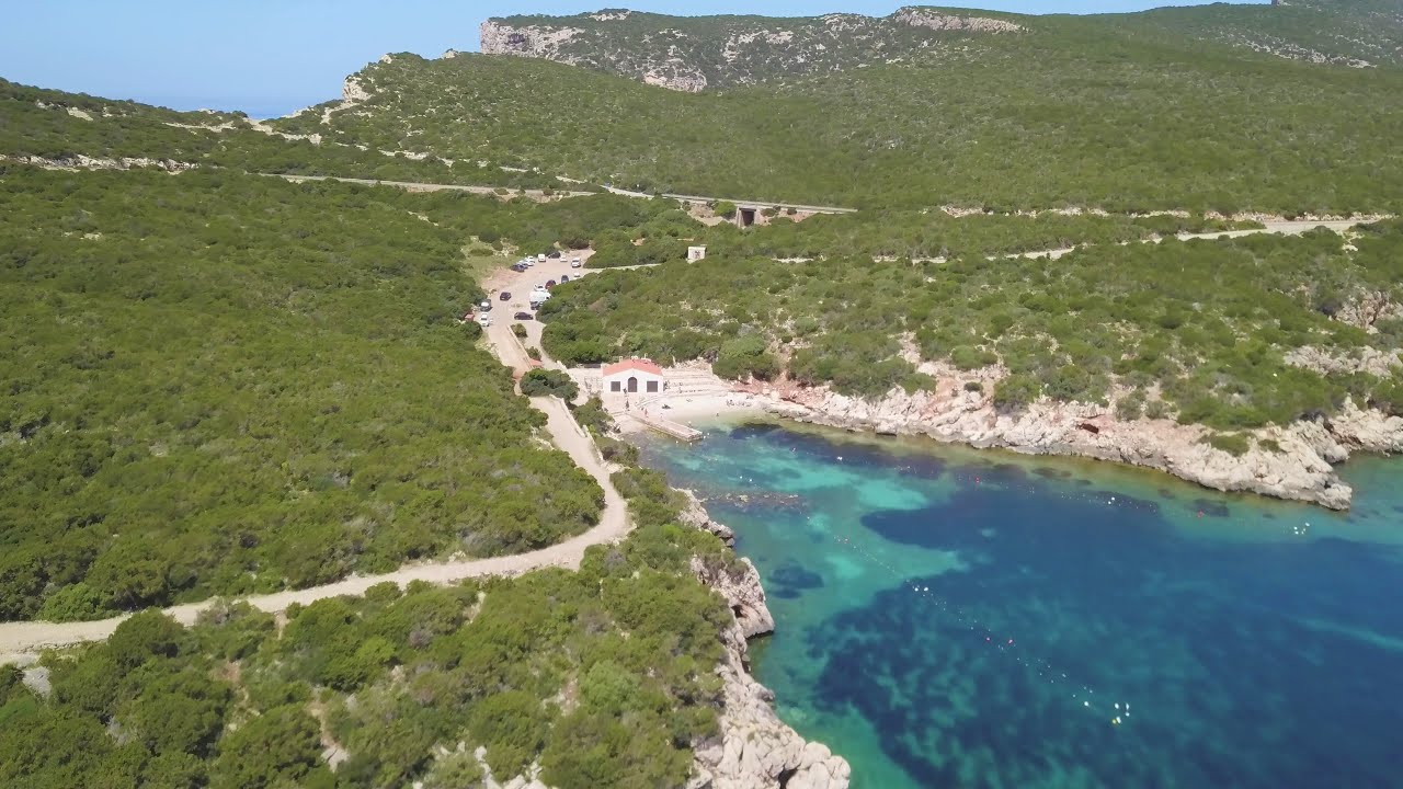 Alghero  Parco di Porto Conte  spiaggia  Cala Dragunara Sardegna 4k