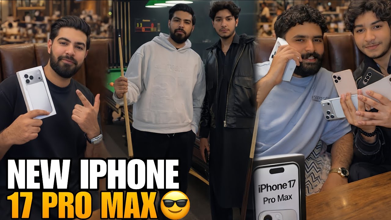 Congratulations to faizan mamu😎for new iphone 17 pro max❤️| boys time pass karny snooker chaly gaye😂