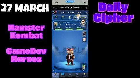 27 March Hamster Kombat GameDev Heroes Daily Cipher