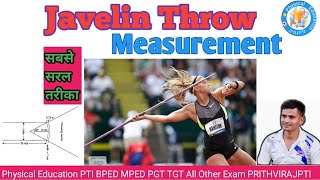 Javelin Throw Measurement || Javelin Sector Marking plan ||