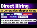 🔥18 Companies Biggest Hiring | Direct Hiring | Off-Campus Drive 2021-2025, 2026, 2027-2029