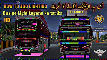 How to add lighting mod in bus simulator indonesia / bus game pe light lagane ka tarika