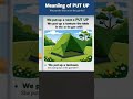 👉 Meaning of Put and Put Up | English with Hindi | Daily Use Sentences #presentcontinuous