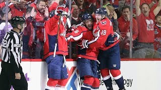Alex Ovechkin toe drags to set up Tom Wilson alone in front