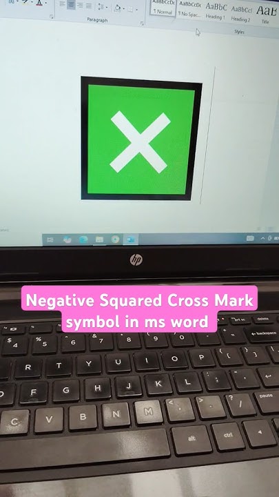 Negative Squared Cross Mark Symbol in MS Word #shorts #unicode # ...