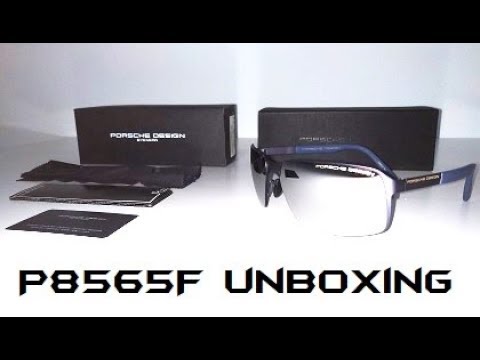 porsche-design-p8565f-sunglasses-blue-mercury-silver-mirrored-sport---unboxing