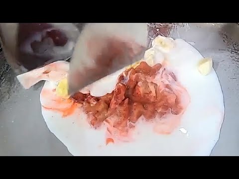 줄서서 먹는 철판 아이스크림 / iron ice cream roll / korean street food / oreo ice cream