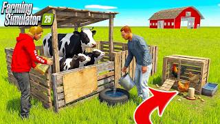 OUR "LIVESTOCK" PROJECT STARTS NOW! FLAT MAP SURVIVAL | FARMING SIMULATOR 25