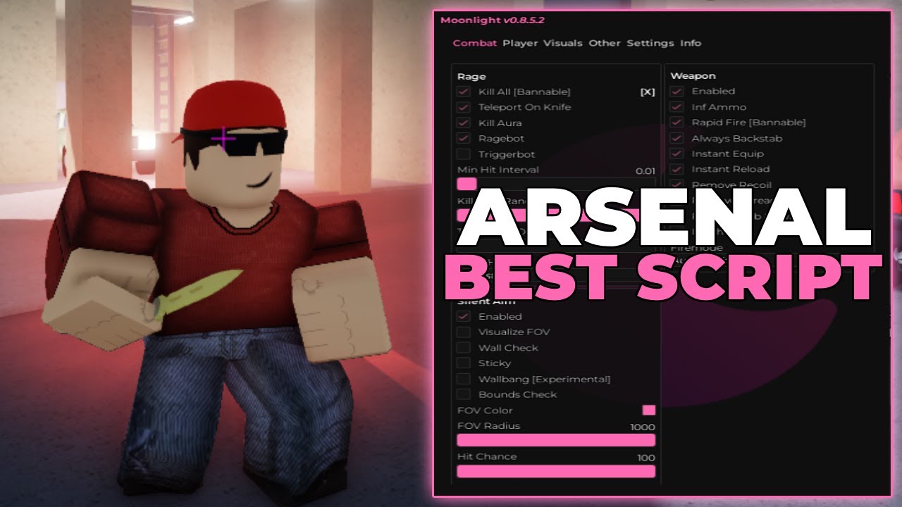 [NEW!] Best Arsenal Script/Hack! | Moonlight | Kill All, God Mode ...