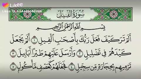 سورة الفيل حالات وآتس آب قرأن كريم جميله