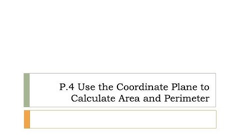 Area and perimeter on the coordinate plane calculator