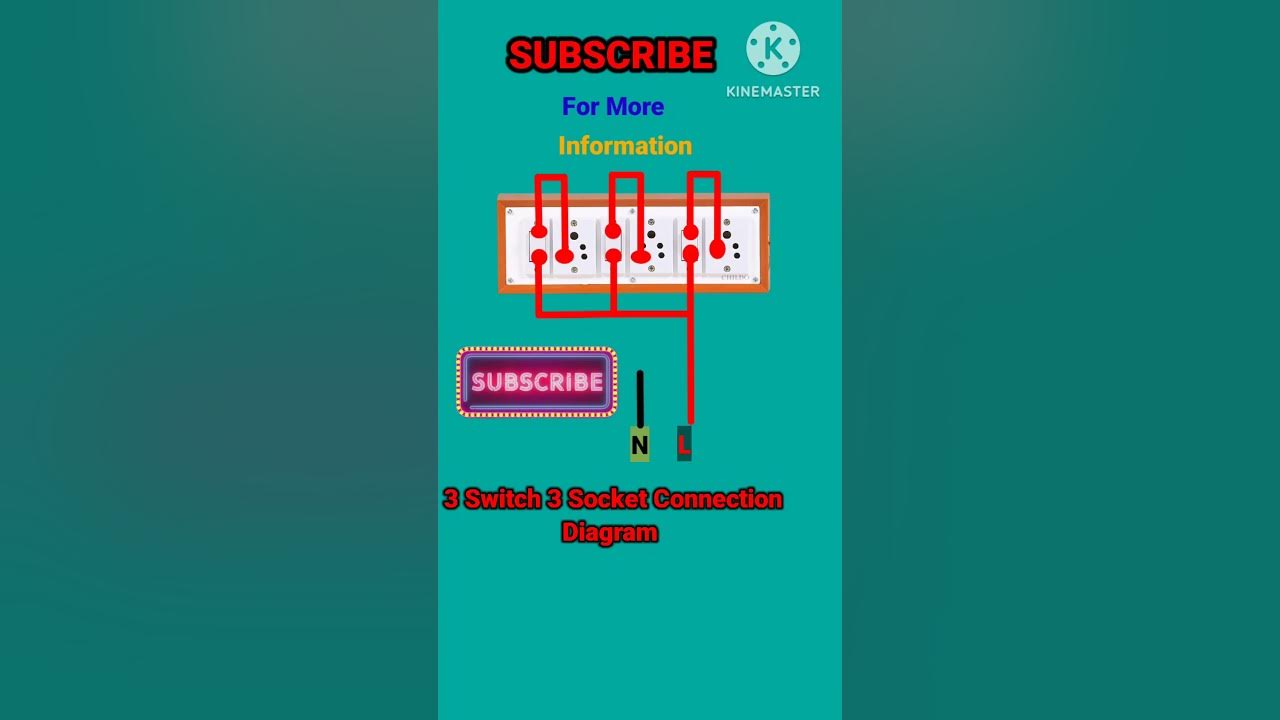 3 Switch 3 Socket Connection Diagram #shorts #youtube #shorts #trending