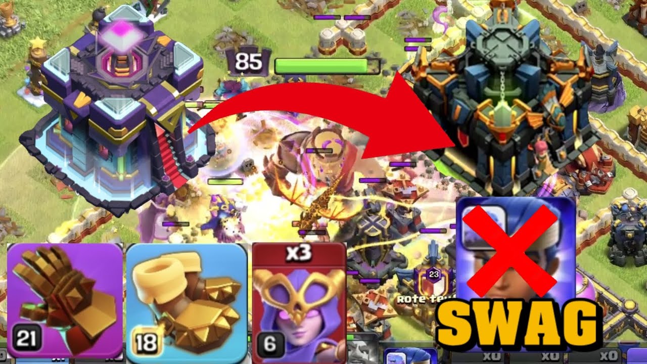Superwitch attack after balance change partI (coc superwitch attack) (Feb Day 16)