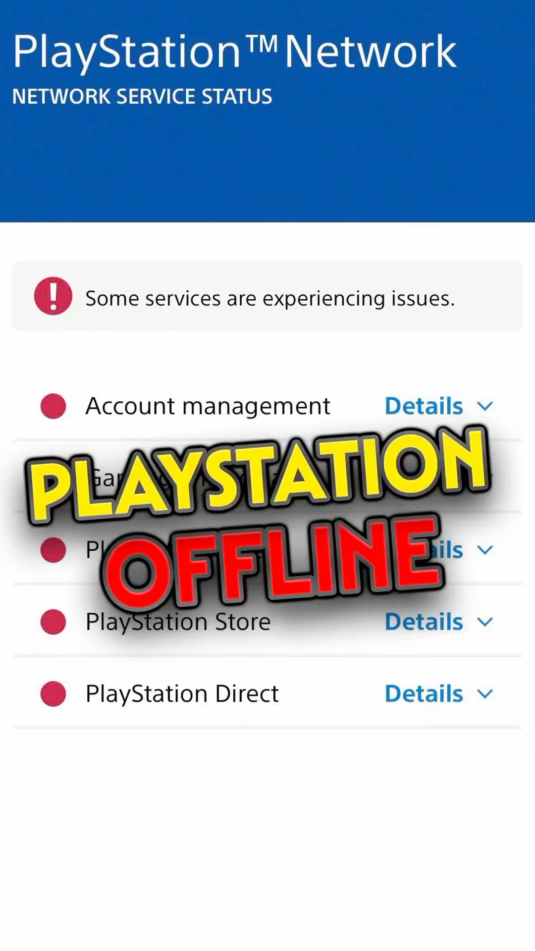 PlayStation está com a PSN offline #psn #playstatíon #ps5