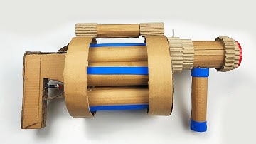 DIY Cardboard Gun! - How to Make Fortnite Grenade Launcher (Batman DIY Projects)