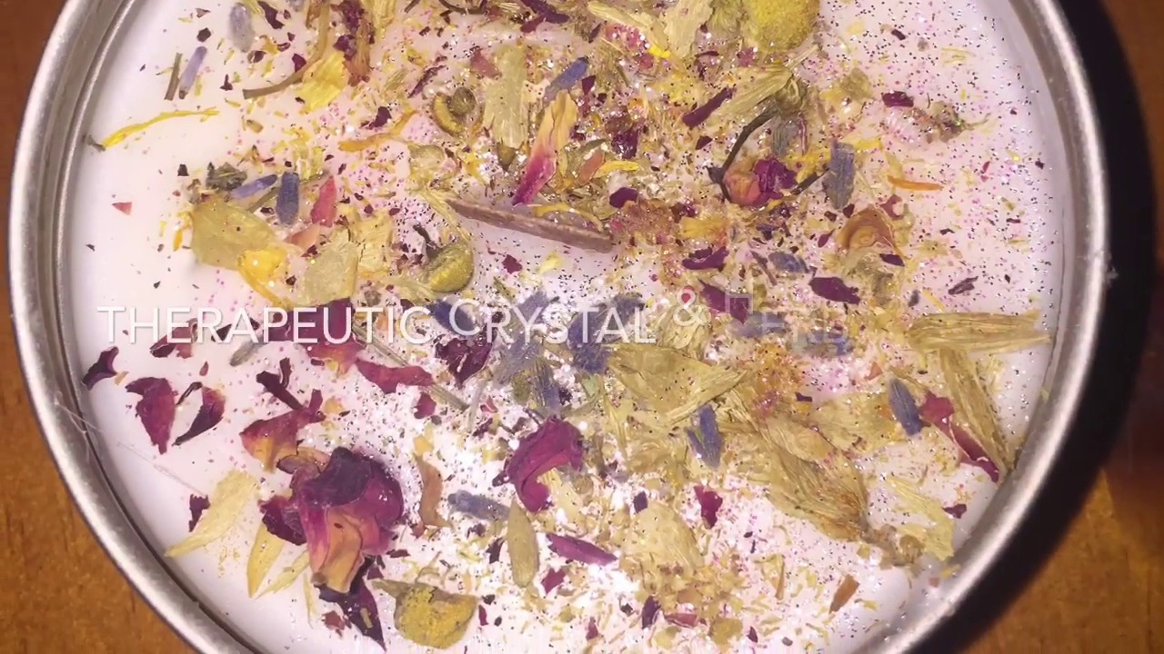 Therapeutic Crystal & Herb Candles