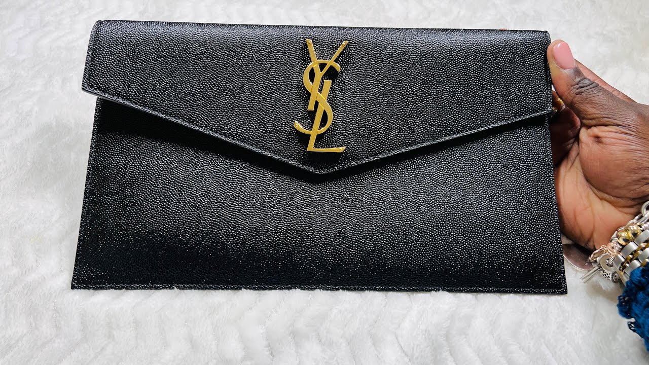 YSL UPTOWN CLUTCH POUCH WHAT FITS INSIDE!? REVIEW & UNBOXING PROS