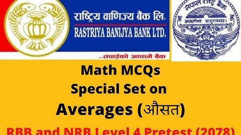 10 important MCQs on Averages (For NRB and RBB Level 4 pretest, 2078)