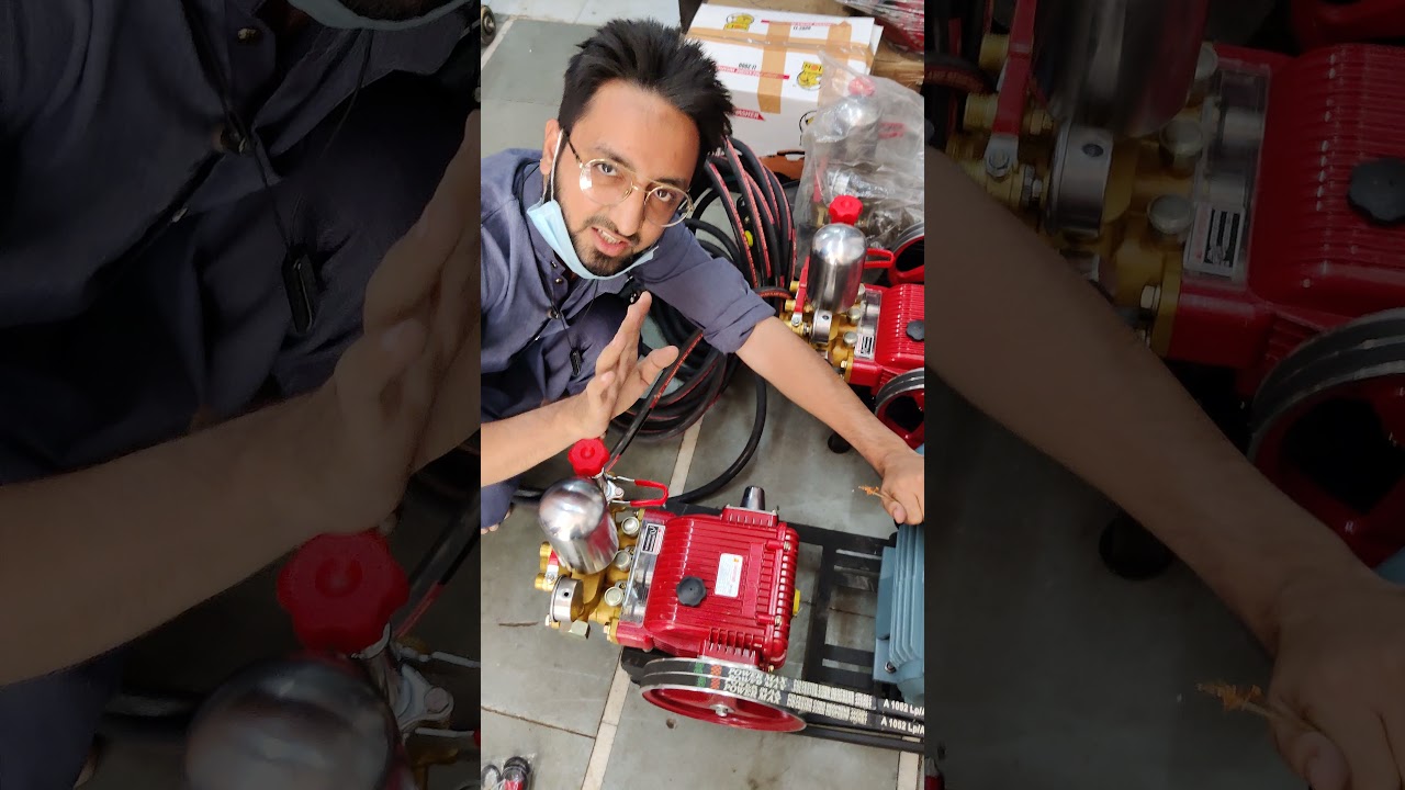 3 PISTON HTP CAR WASHING PUMP WITH 2 HP MOTOR SINGLE PHASE📞📞 9173703966📞📞