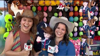 Nancy y Samanta se ganan a Big Tex en la Feria Estatal tras explotar globos | Telemundo 39