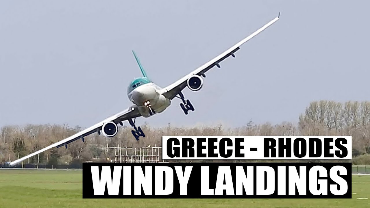 CrossLandings on Rhodes Diagoras Airport #viralvideo #aeroplane #landing #croslandings