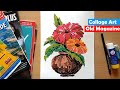 How to make Collage Art _Old Magazine Papers| कैसे बनाते है FLOWER VASE | #collage #collagemaking