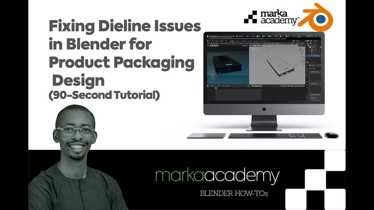 Fixing Dieline Issues in Blender for Product Packaging Design (90-Second Tutorial)