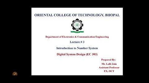 Lecture#3 Introduction to Number System