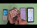 incoming call samsung z flip 5 to qin f22 to samsung z flip 4 to ulefone armor x31 pro
