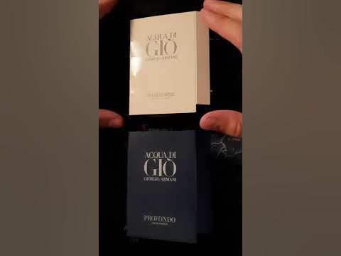 ASMR Giorgio Armani. Acqua di Gio EdT and Acqua di Gio Profondo EdP ...