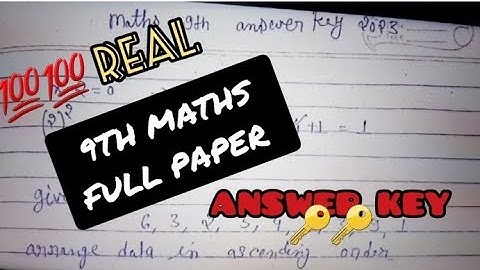 9th Class MATHS sa2 cba3 full question paper answers key 🔑🔑🔑 💯💯