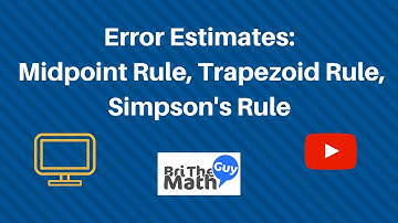Error Estimates (Midpoint Rule, Trapezoid Rule, Simpson