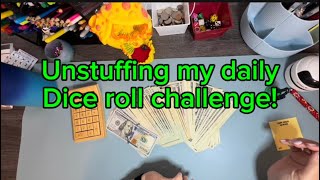 Unstuffing $2,405.90 from my daily dice roll challenge! How much did I save? #dicerolling #faith