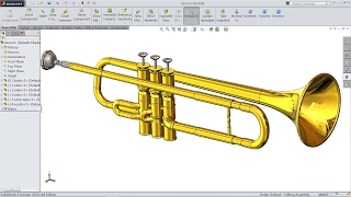 Solidworks tutorial | Sketch Trumpet in SolidWorks