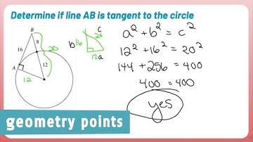Geometry Points: Determine if a Line is Tangent to a Circle